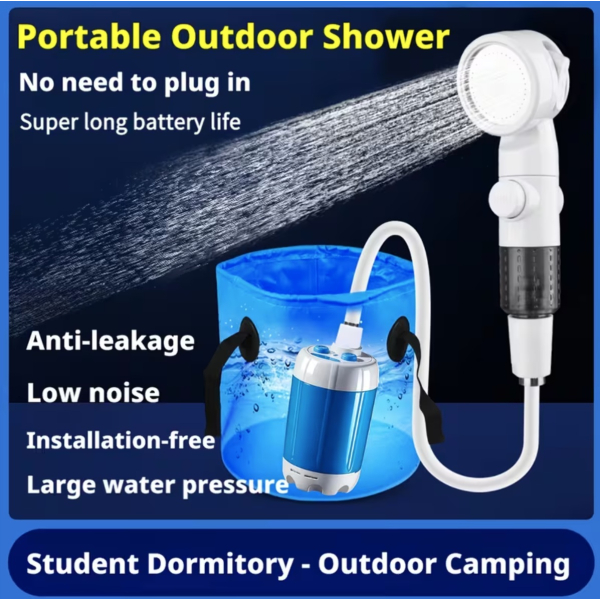Portable Camping Shower Kit with 3 Modes
