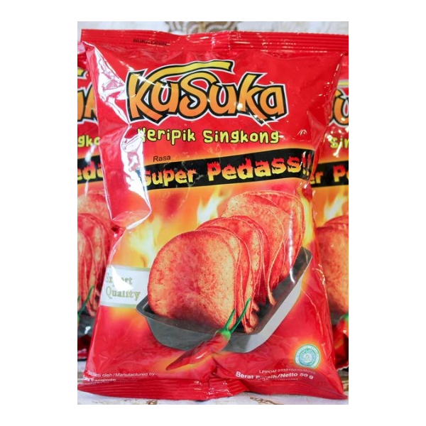 Kusuka Extra Hot Flavour Cassava Chips 50g