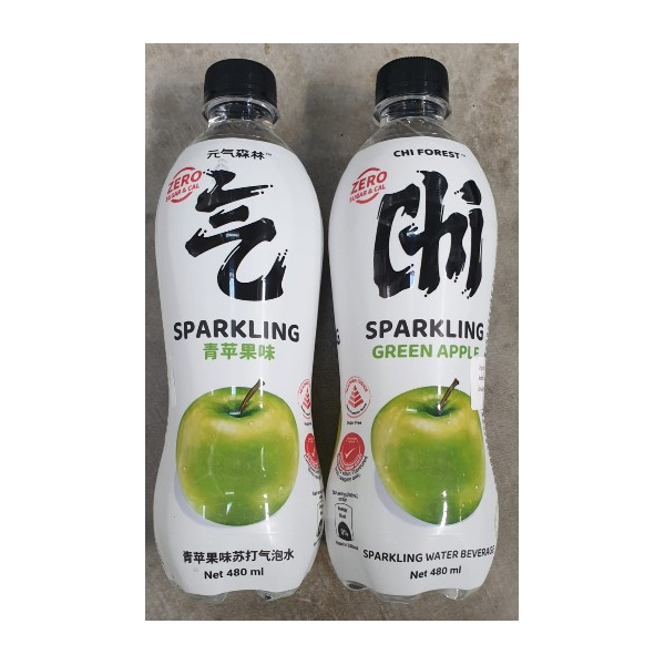 CF Sparkling Water Beverage Green Apple Flavour 480ml