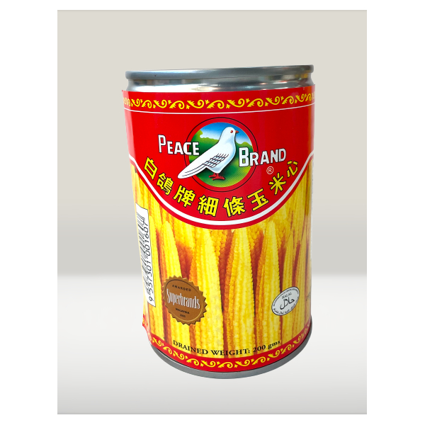 Peace Brand Fancy Grade Golden Baby Corn 425g