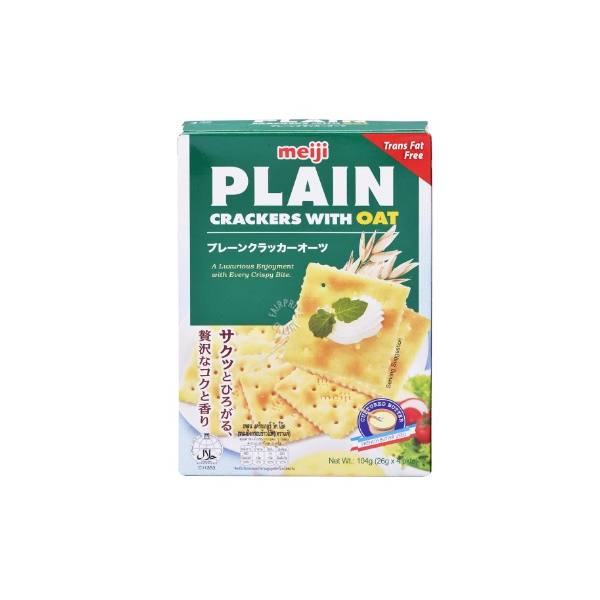 Meiji Plain Cracker with Oat 26g x 16packs  416g