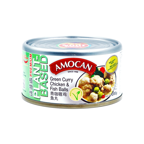 Premium Plant Based Green Curry Chicken & Fish Balls Flavour 200g/cans