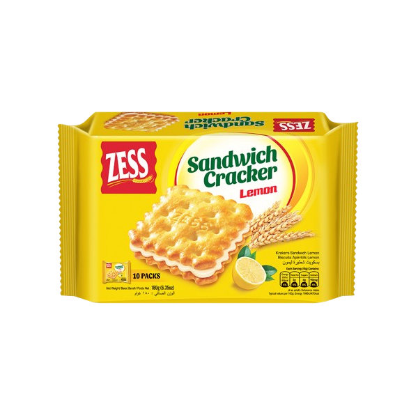 Zess Cream Sandwich Lemon 180gm