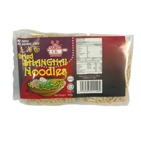 Dry Shanghai Noodles 4Pcs x 75g (V)