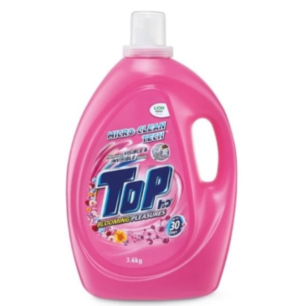 TOP Fabric Detergent Liquid Bottle 3.6Kg Blooming (Pink)