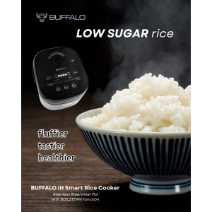 Buffalo NEW IH Stainless Steel Inner Pot Smart Rice Cooker with Boilsteam Function (10 cups)