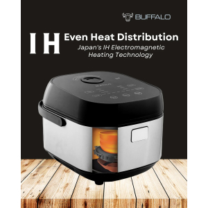 Buffalo NEW IH Stainless Steel Inner Pot Smart Rice Cooker with Boilsteam Function (10 cups)