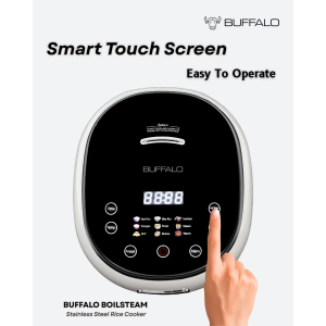 Buffalo BOILSTEAM Stainless Steel 3L Rice Cooker (5 cups)