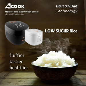 ACook by Buffalo BOILSTEAM Stainless Steel Inner Pot Rice Cooker 5L (10 Cups)