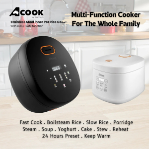 ACook by Buffalo BOILSTEAM Stainless Steel Inner Pot Rice Cooker 5L (10 Cups)