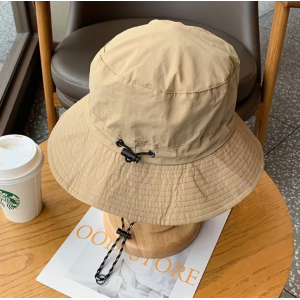 Drawstring Bucket Hats Breathable, Sun, Travel, Beach, Camping, Fishing, Compact