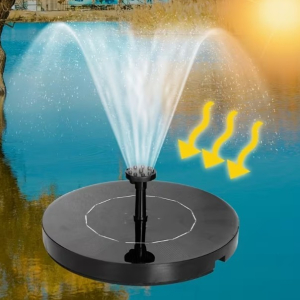 Floating Solar Fountain Pump IPX8 | 6 Replaceable Nozzles for Bird Baths, Ponds & Aquariums