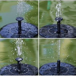 Floating Solar Fountain Pump IPX8 | 6 Replaceable Nozzles for Bird Baths, Ponds & Aquariums