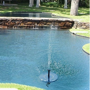 Floating Solar Fountain Pump IPX8 | 6 Replaceable Nozzles for Bird Baths, Ponds & Aquariums