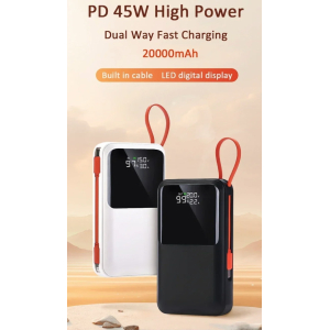 20000mAh PD45W Fast Charging Power Bank &ndash; Portable Charger for USB Devices