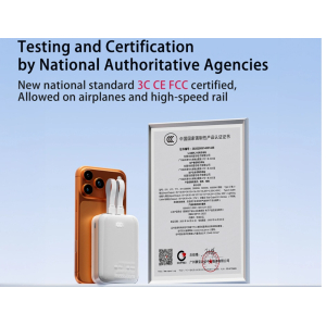 20000mAh Portable Power Bank 45W Type-C & Apple Super Fast Charging Cables