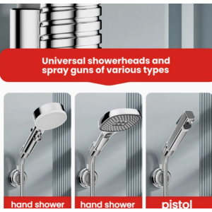 Bathroom Suction Cup Shower Holder, No Drilling, Complete Additions for Fixing Shower Heads And Handheld Shower Bases