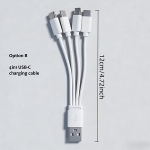 Charging Cable, 4-in-1 Short USB-C Cable, 4 USB-C Port...