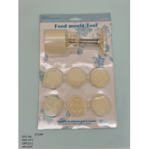 Plastic Moon Cake Moulds Plum Blossm 6's