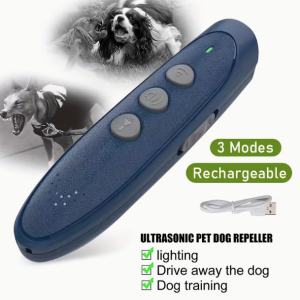 Ultrasonic Dog Trainer with 3 Modes & LED Light, USB-C...