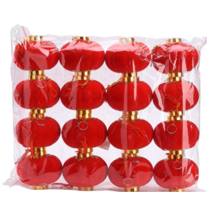 16pc Velvet Mini Red Lanterns