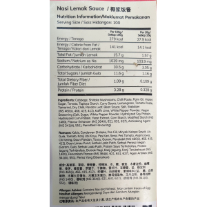 Nasi Lemak Sauce 1Kg (V)