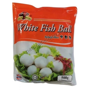 Mushroom Brand White fish ball ( M )25's =500g