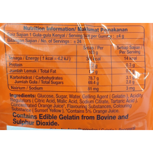 LOT 100 SOUR+ GUMMY ORANGE 95G