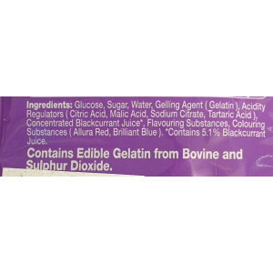 LOT 100 SOUR+ GUMMY B/CURRANT 95G