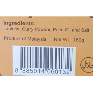 Curry Tapioca Chip 160g