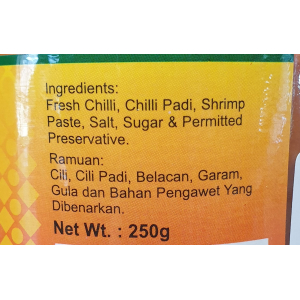 SL Belacan Chilli 250g