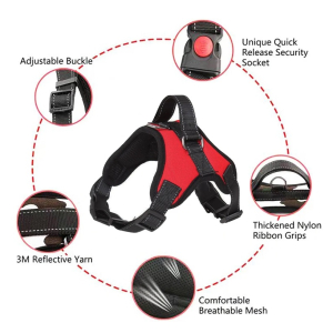 Dog Saddle Harness Adjustable No Pull Small-Medium Chest Strap