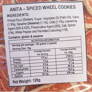 Anita Spices Wheel Biscuit 120g