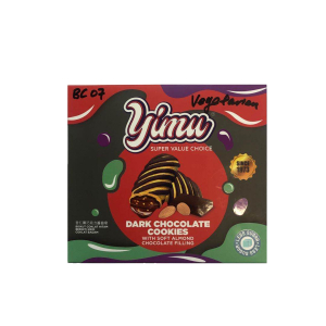Yimu Dark Choc Cookies With Almond Choc 60g (VA)