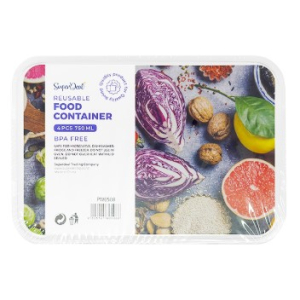 4pc 750ml microwavable container