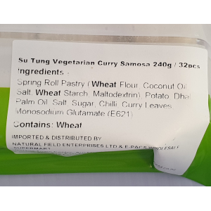 Su Tung Vegetarian Curry Samosa 240g/32pcs