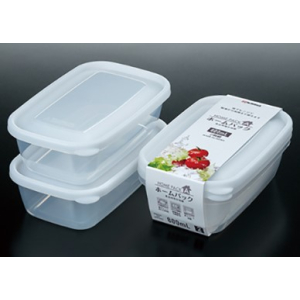 White Plastic Container 800ml x 2pc