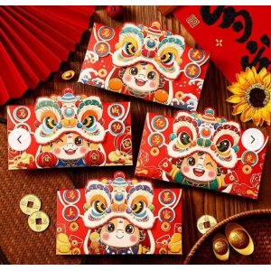 Red Envelopes Lion Head 4's