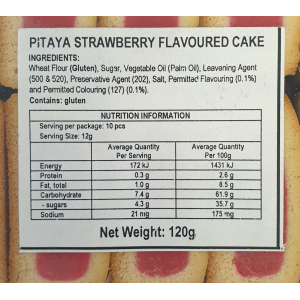 Pitaya Strawberry Flavoured Cakes 120g